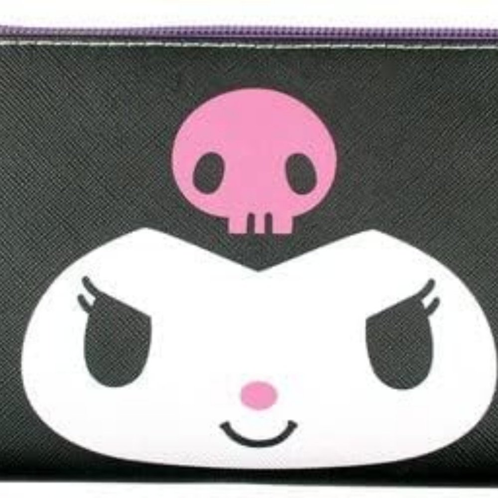 NWT Sanrio Kuromi Compact Flat Cosmetic/Pen Gift Travel Pouch.